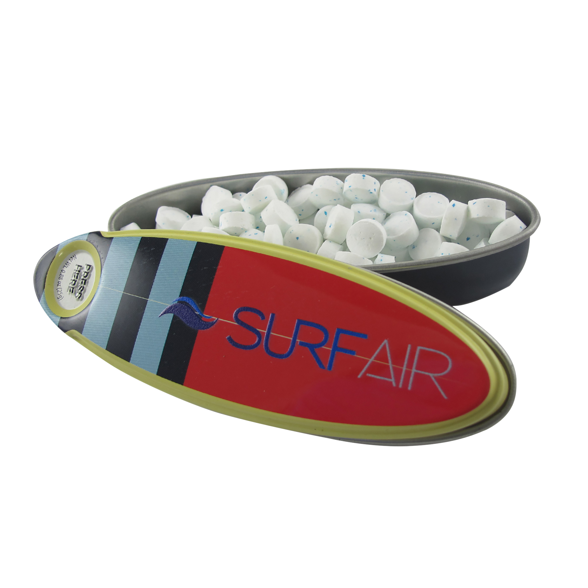 Stripe Surfboard Mint Tin