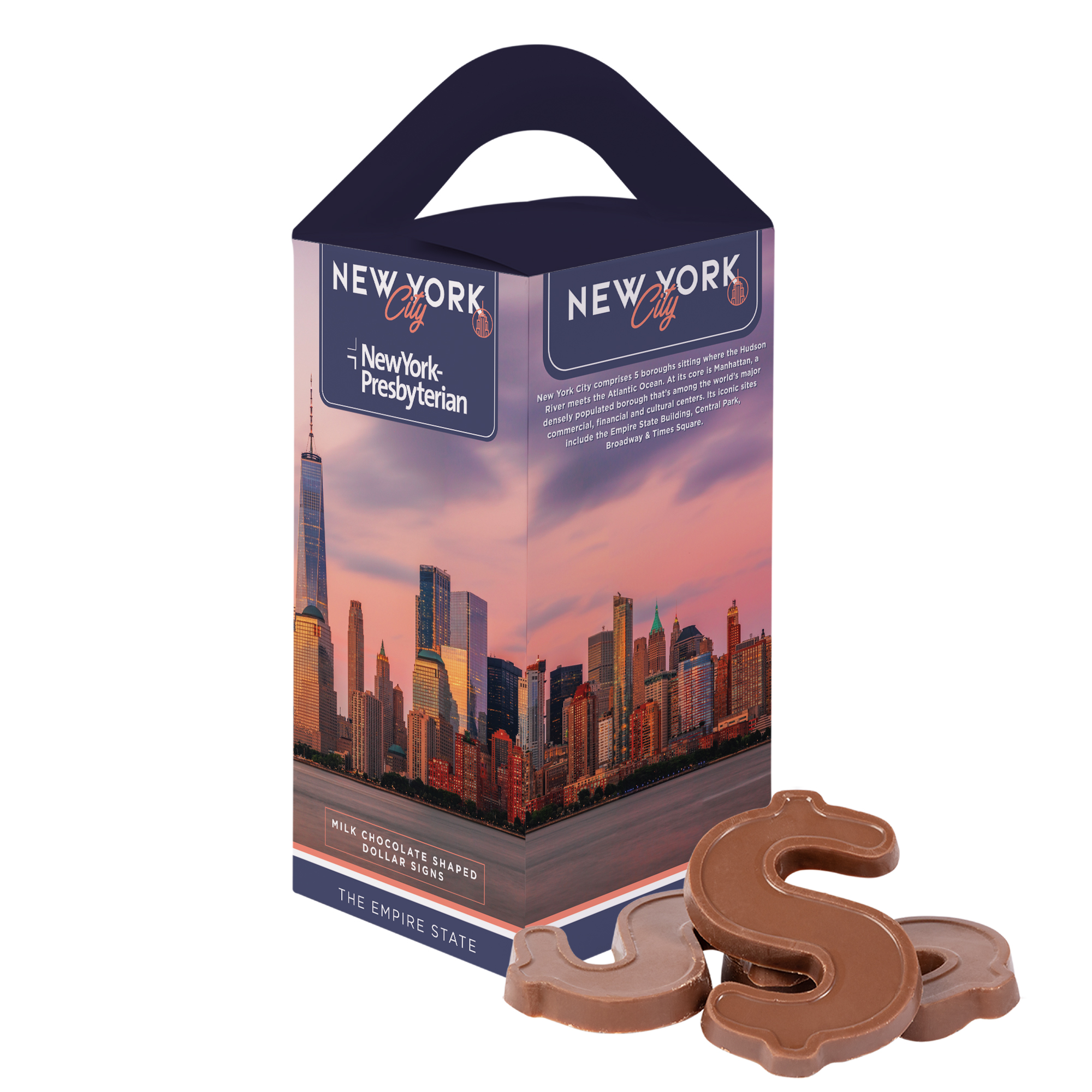 Tote Box with 1 oz Milk Chocolate Dollar Signs