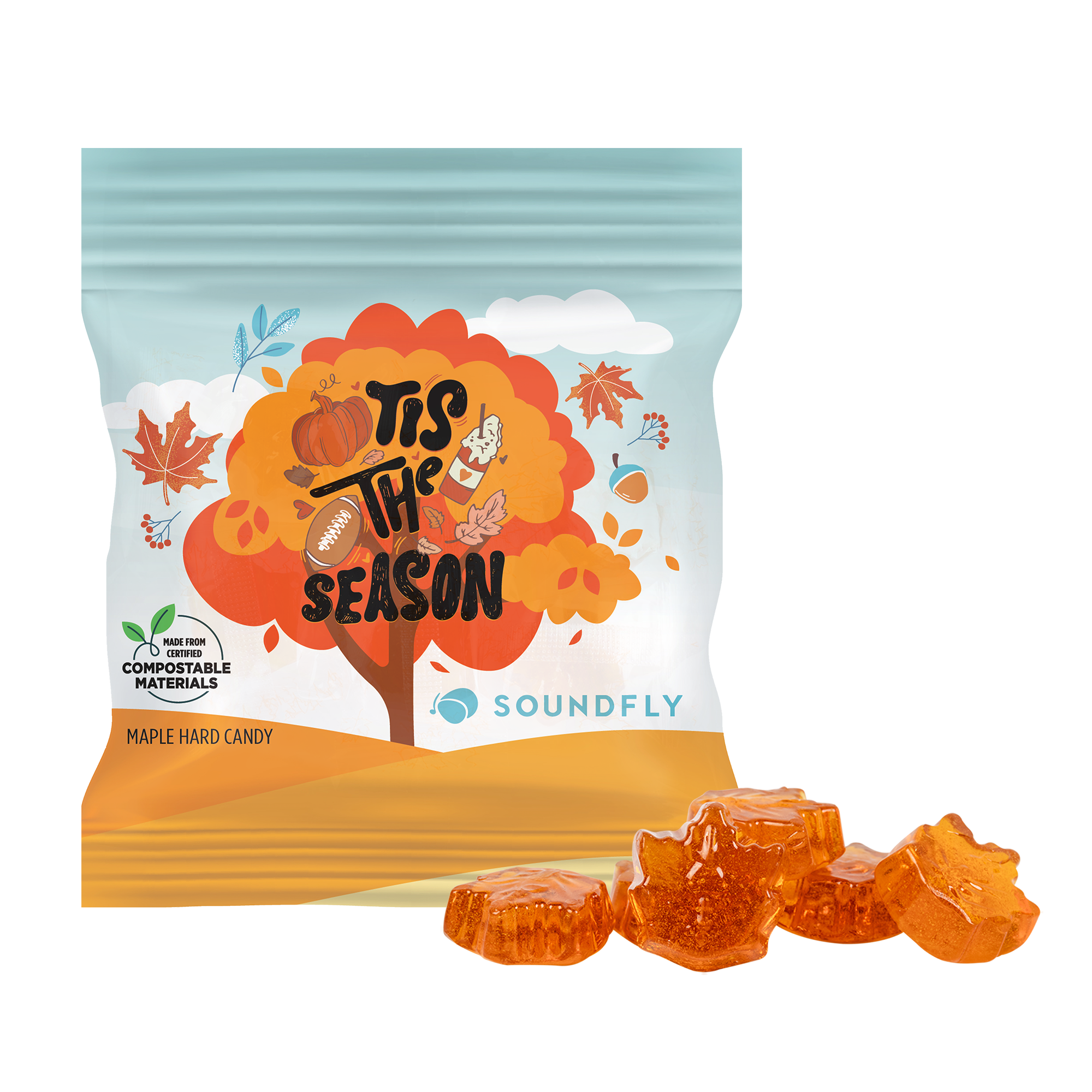 1 oz. ECO-Digibag, Compostable-Maple Flavored Candy