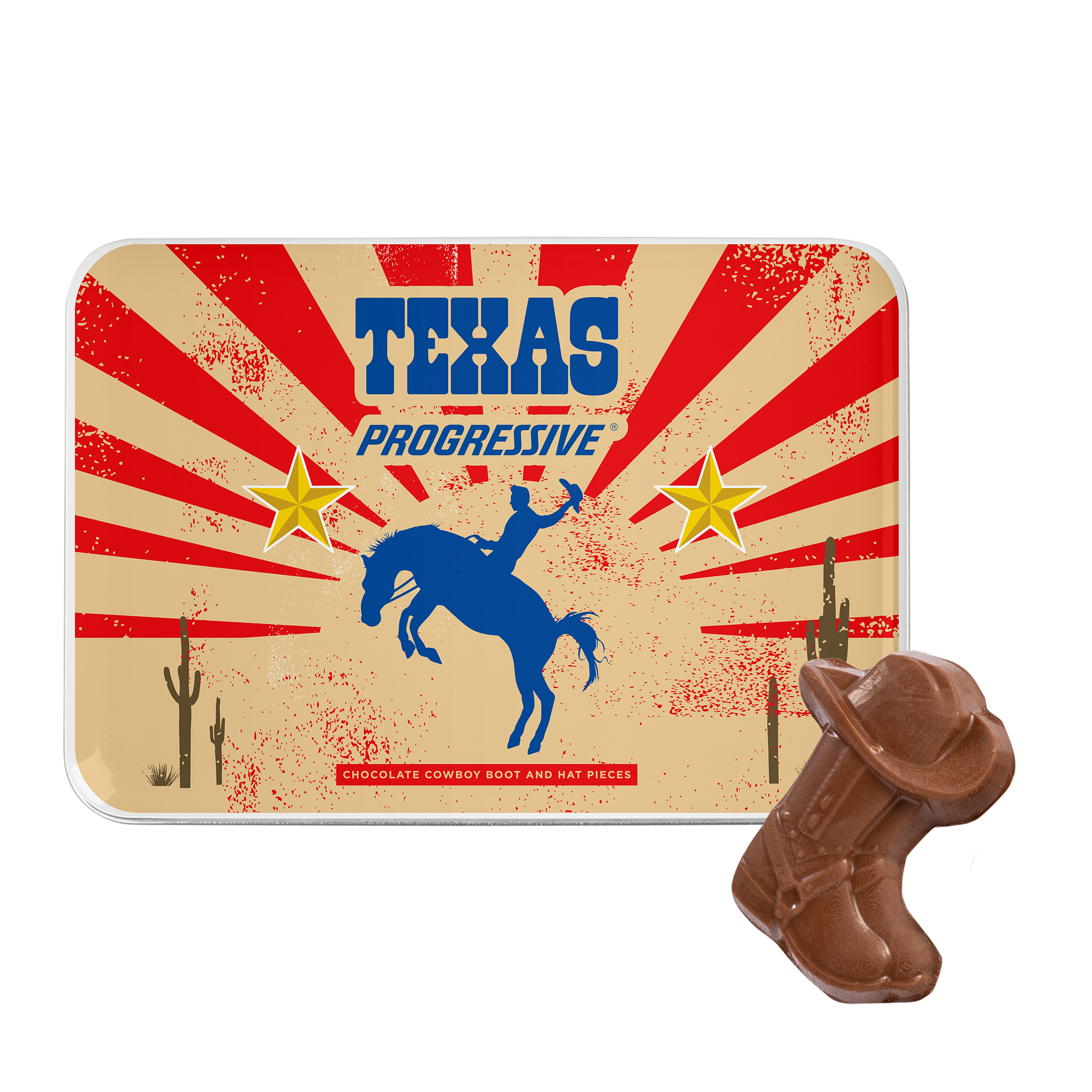 Gift Tin with Cowboy Boot and Hat Chocolates