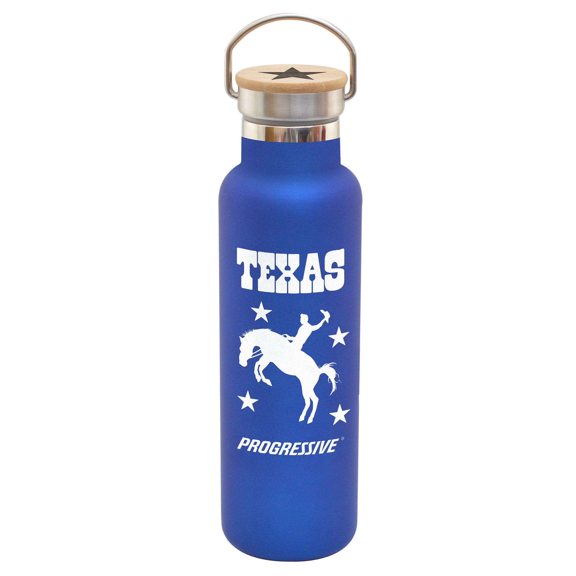 20 oz Satin Vacuum Bottle with Bamboo Lid
