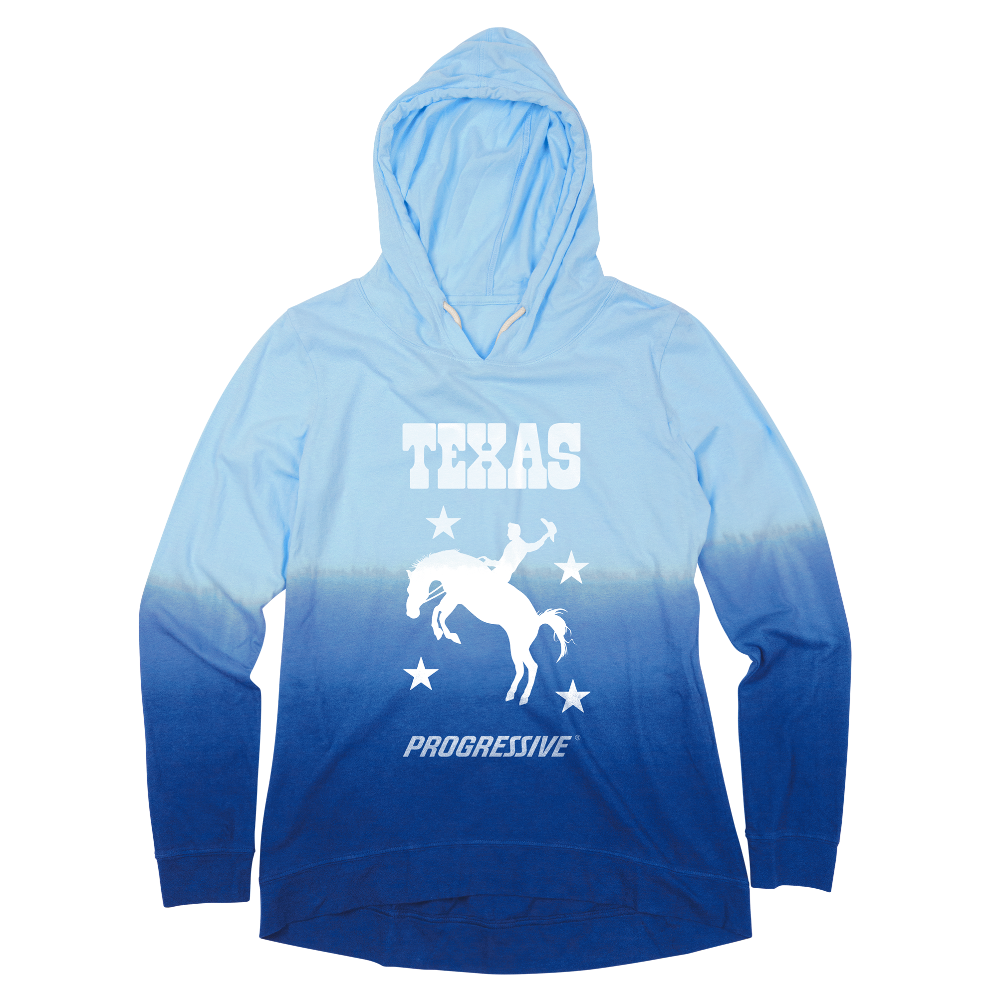 ACE Ladies Ombre Long Sleeve Hooded T-shirt
