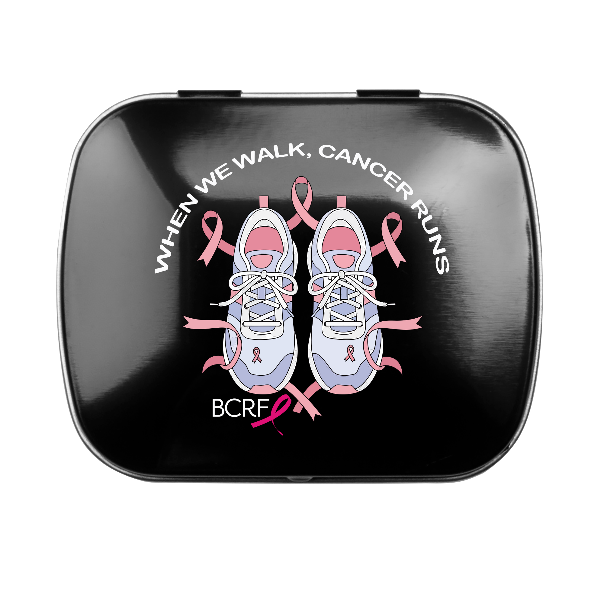 Domed Tin with Ribbon Shaped Mints