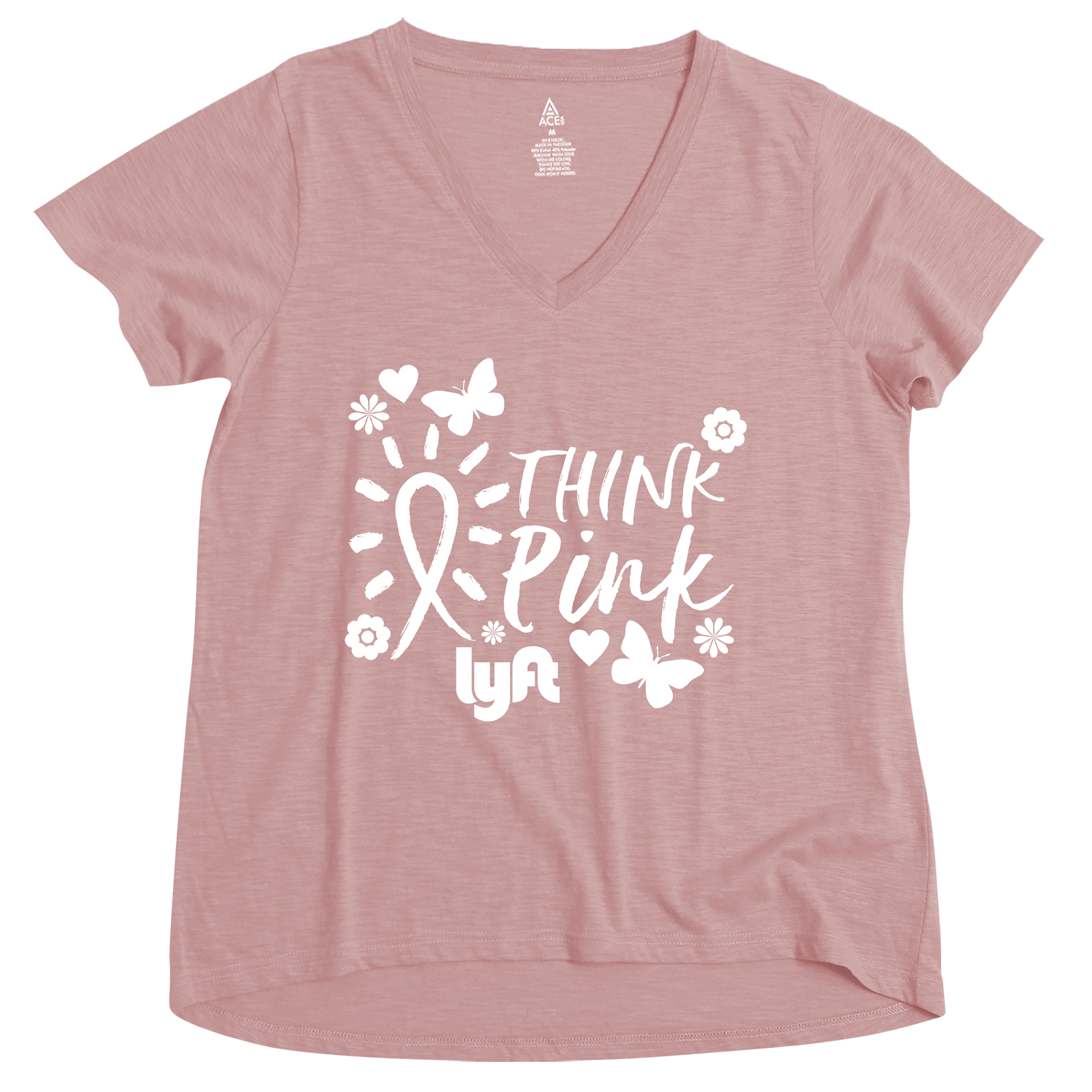 ACE Ladies' Slub A-Line V Neck T-Shirt