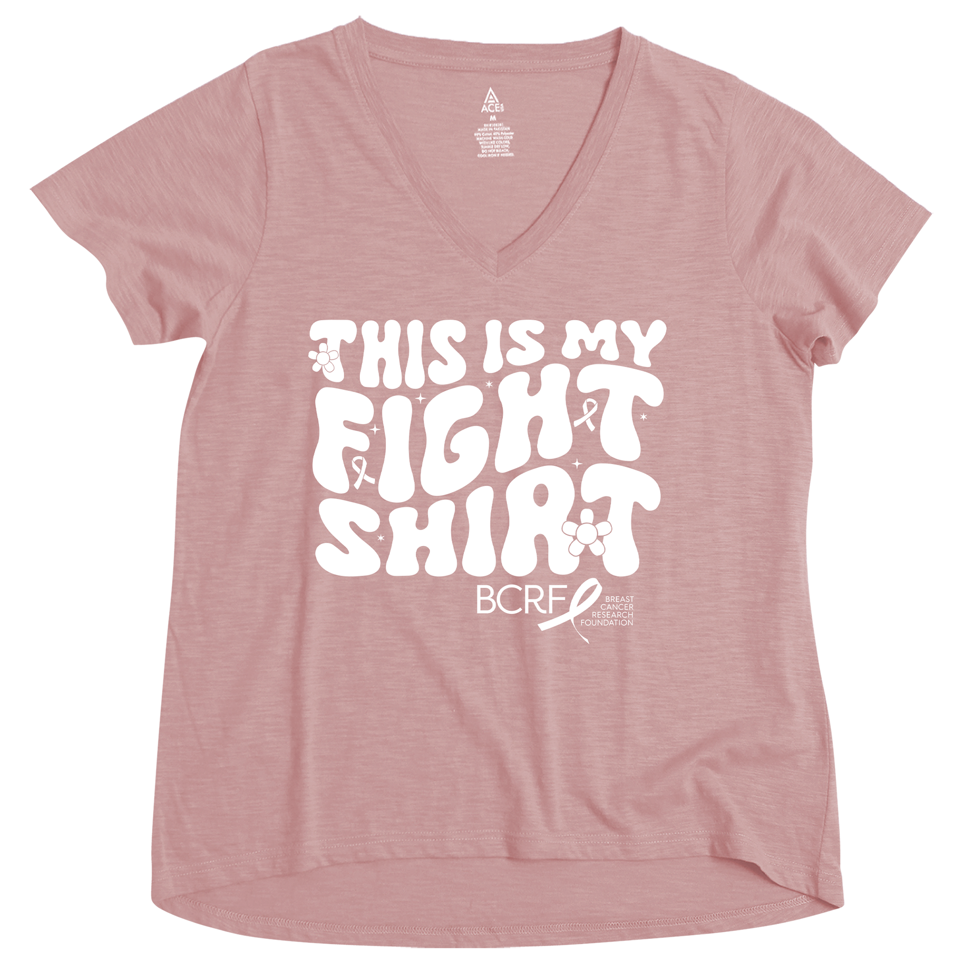 ACE Ladies' Slub A-Line V Neck T-Shirt