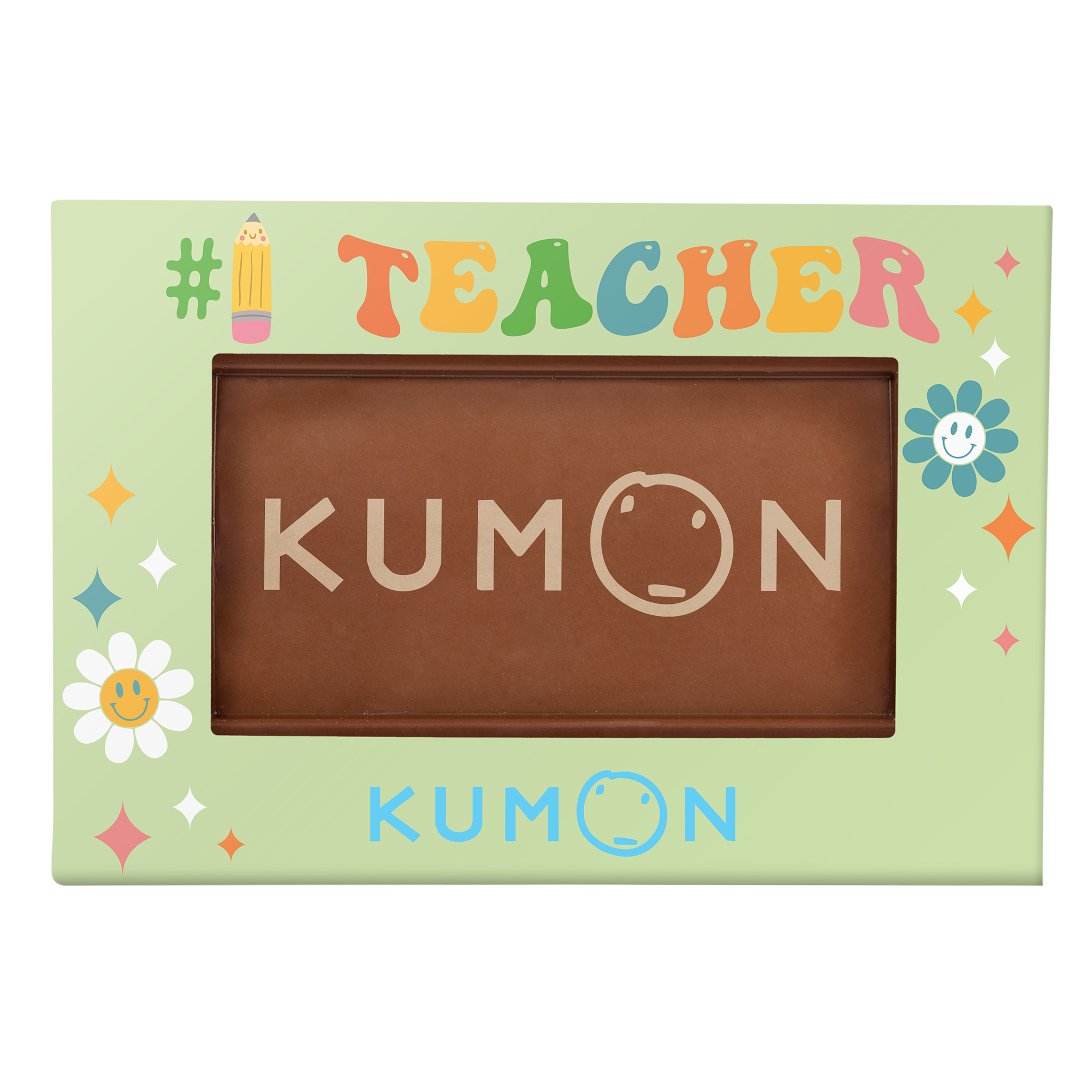 Rectangle Etched Milk Chocolate Bar- Window Box