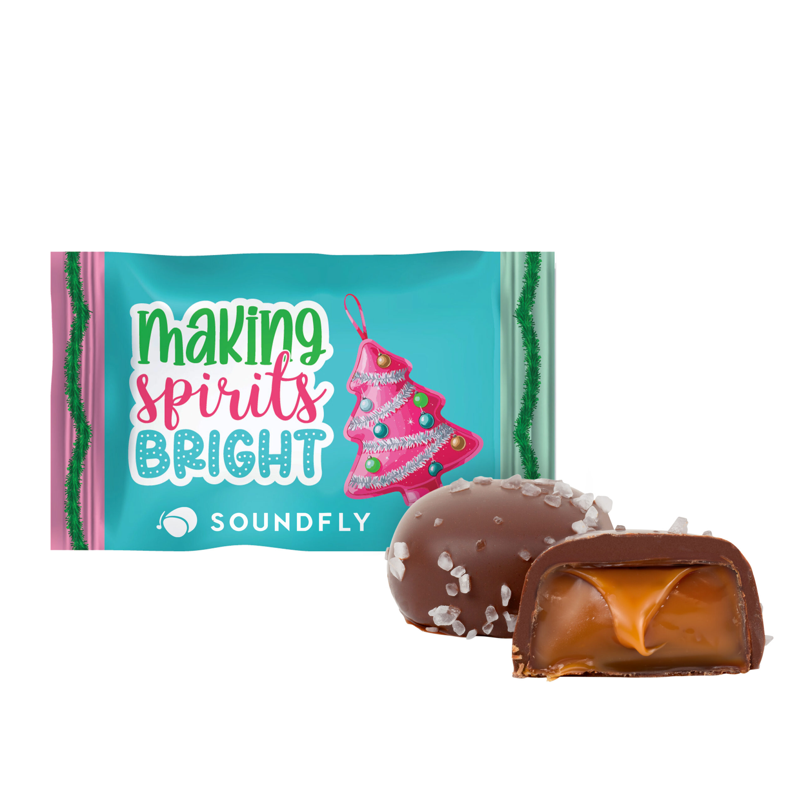 Individually Wrapped Sea Salt Caramels- Full Color Wrapper