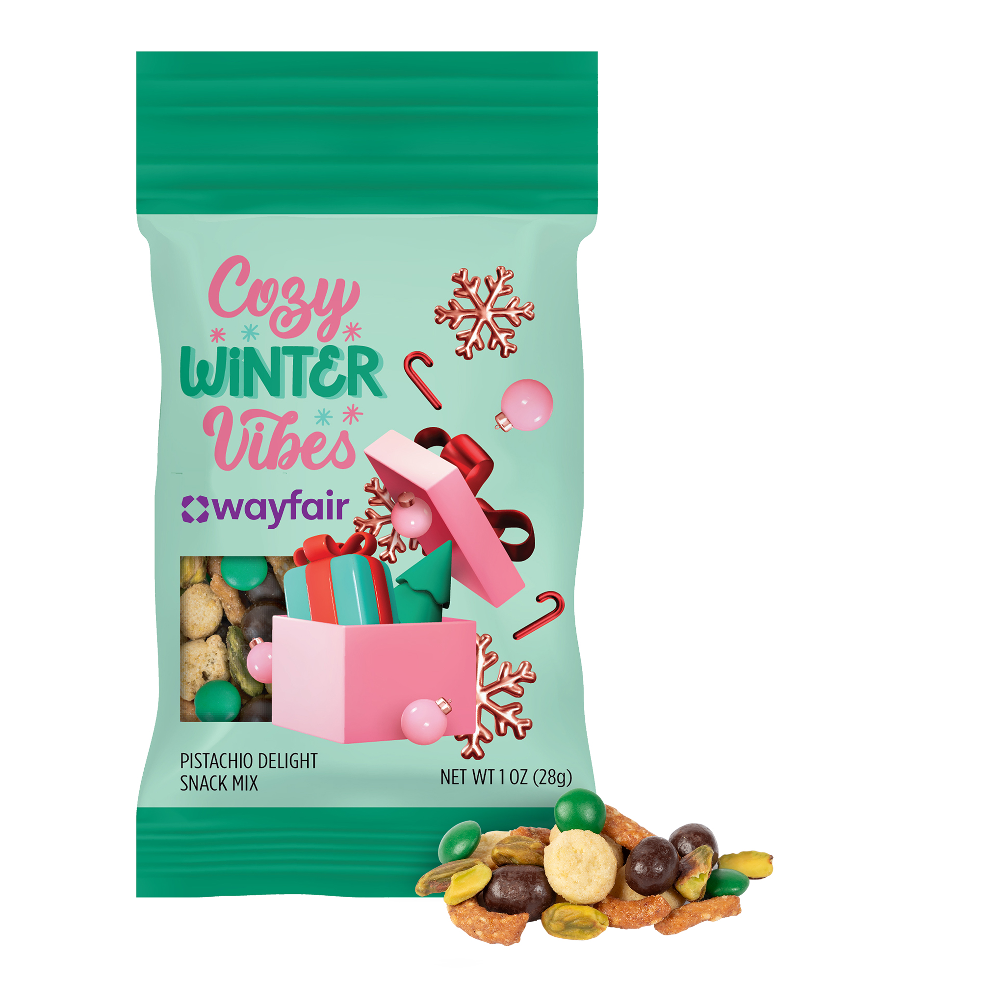 Pistachio Delight Snack Mix 1oz. Digibag