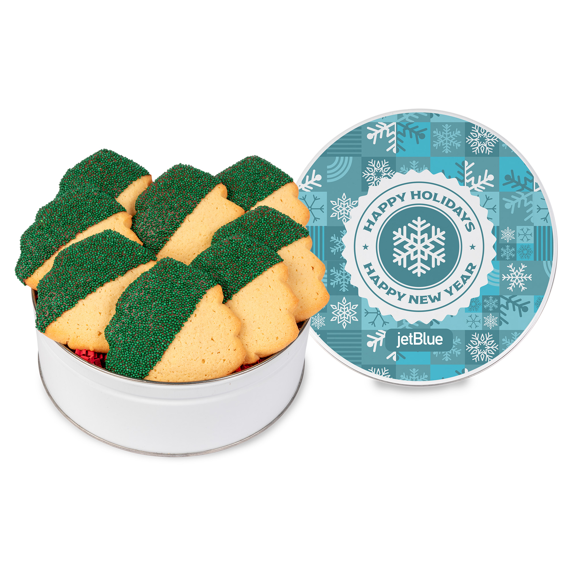 Decadent Christmas Tree Cookie Gift Tin