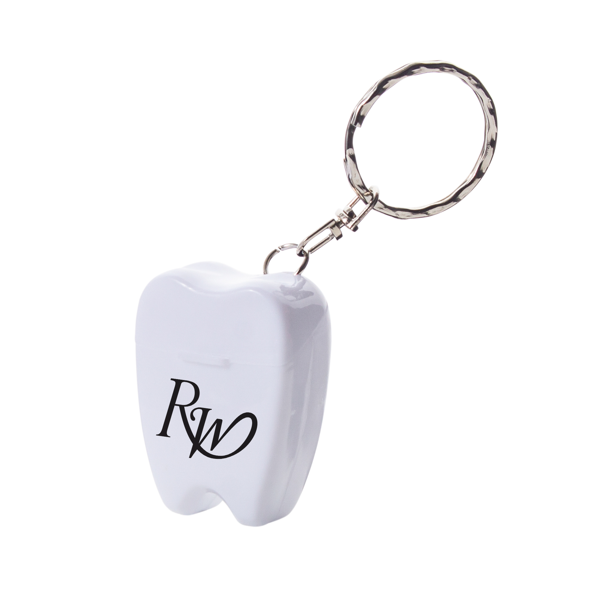 Tooth Shaped Dental Floss Key Chain- Mint