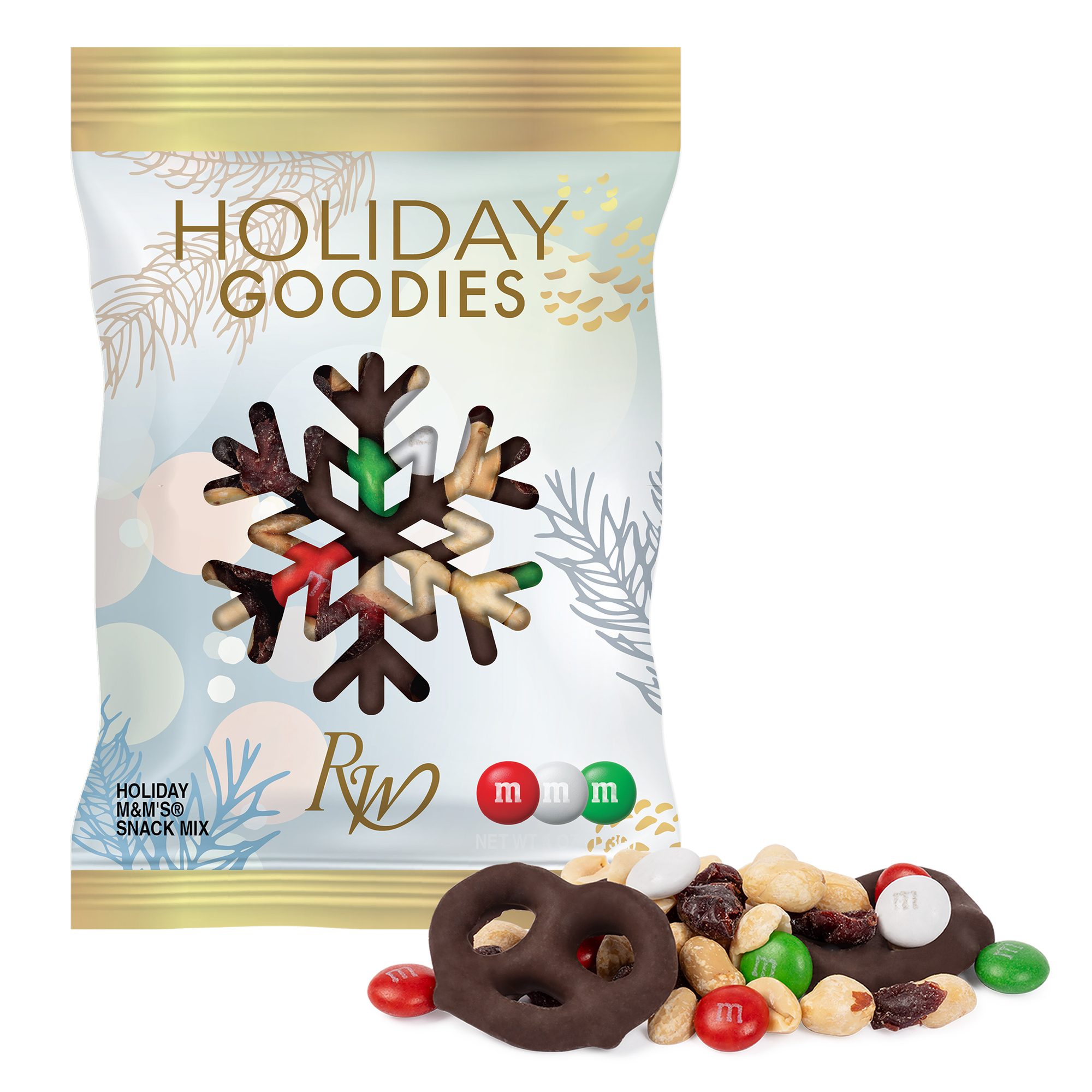 4oz Digibag&trade;, Holiday M&M Snack Mix